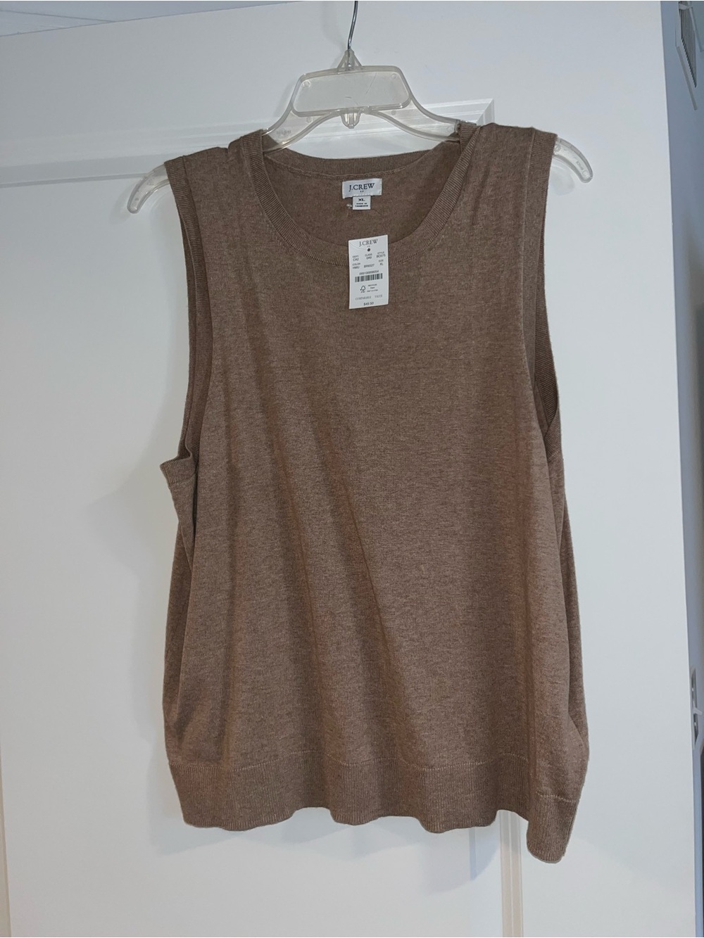 J. Crew Brown Knit Sleeveless Tank Top
